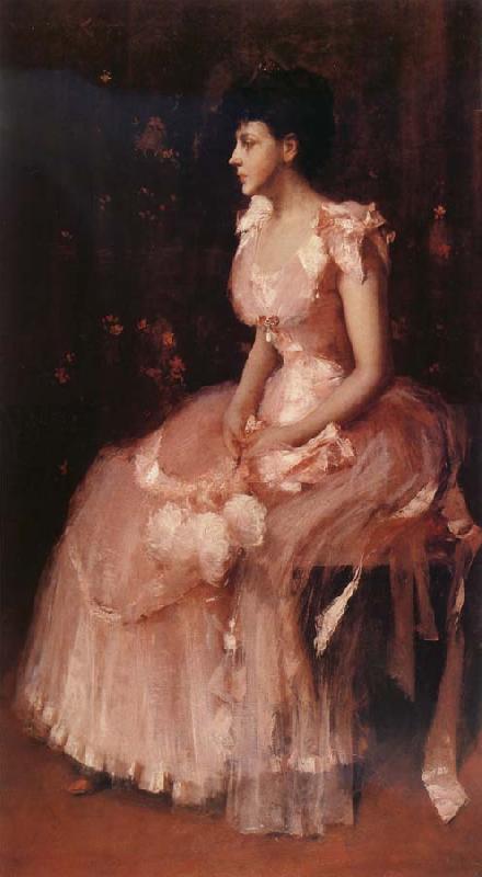 William Merritt Chase The girl in the pink oil painting image